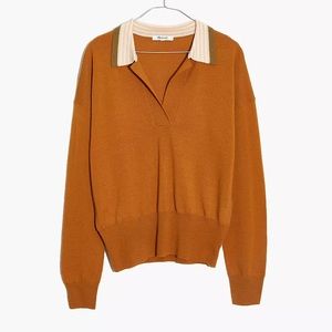 Madewell colorblock polo sweater